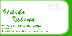 ildiko kalina business card